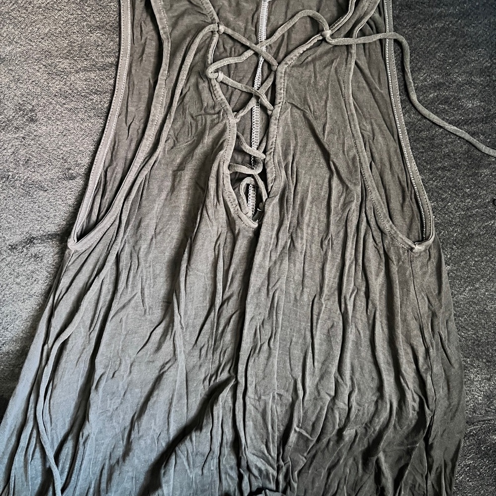 Tank lace up shirt